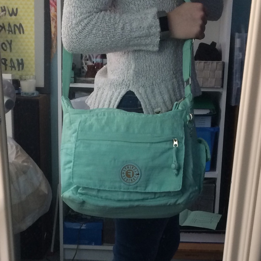 Sea foam green Fantasy messenger bag